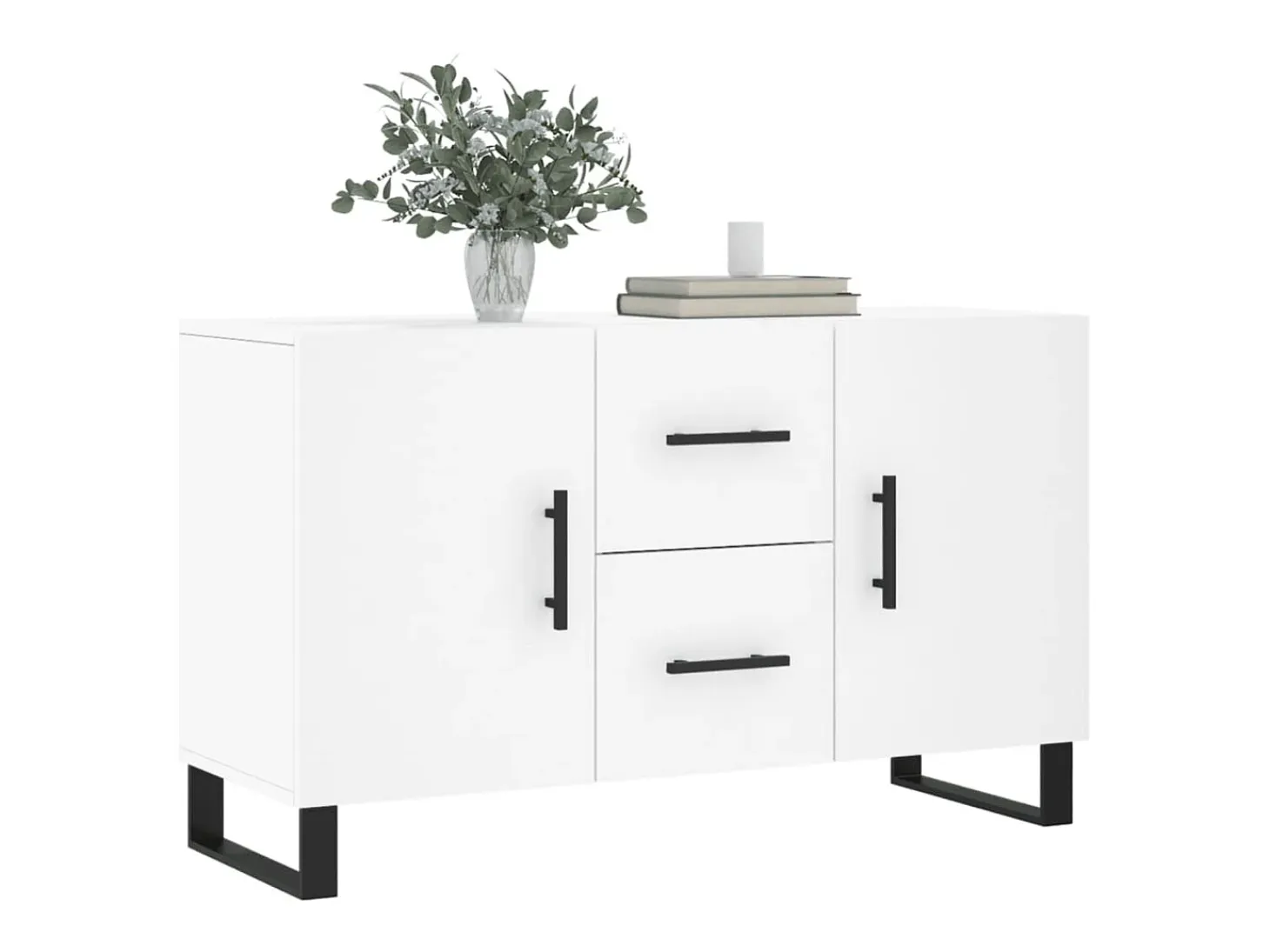 Aparador blanco 100x36x60 cm madera de ingeniería