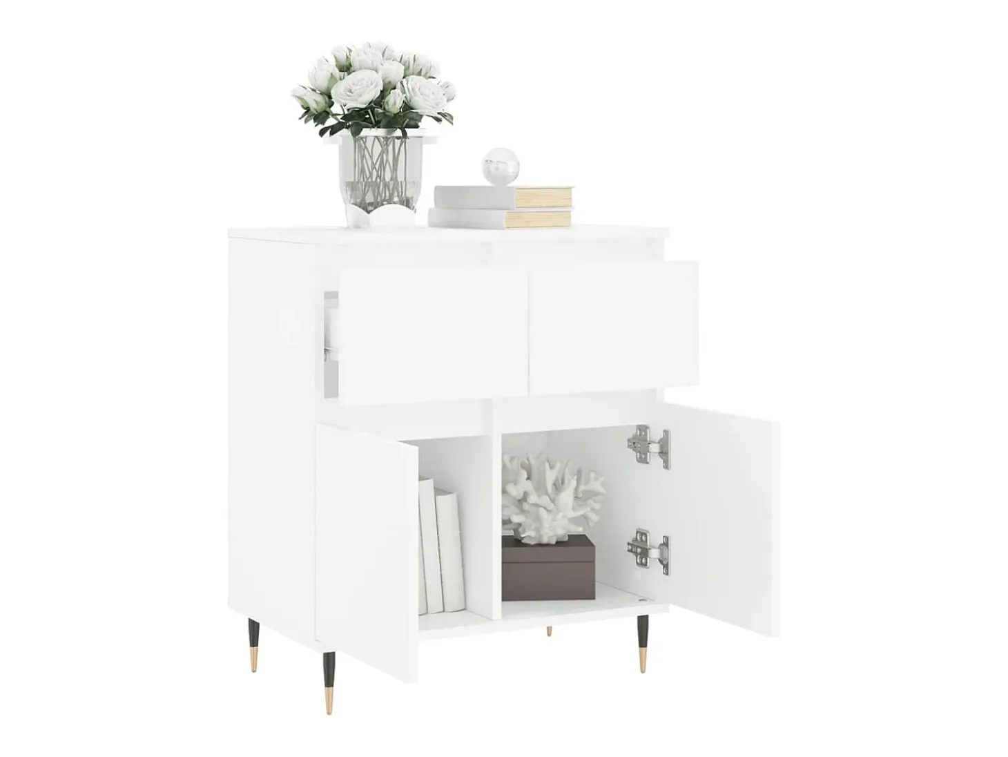 Aparador Blanco 60x35x70 cm Madera de Ingeniería