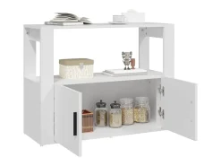 Aparador Blanco 80x30x60 cm Madera de Ingeniería