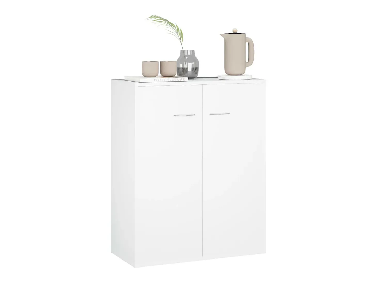 Aparador blanco 60x30x75 cm madera contrachapada