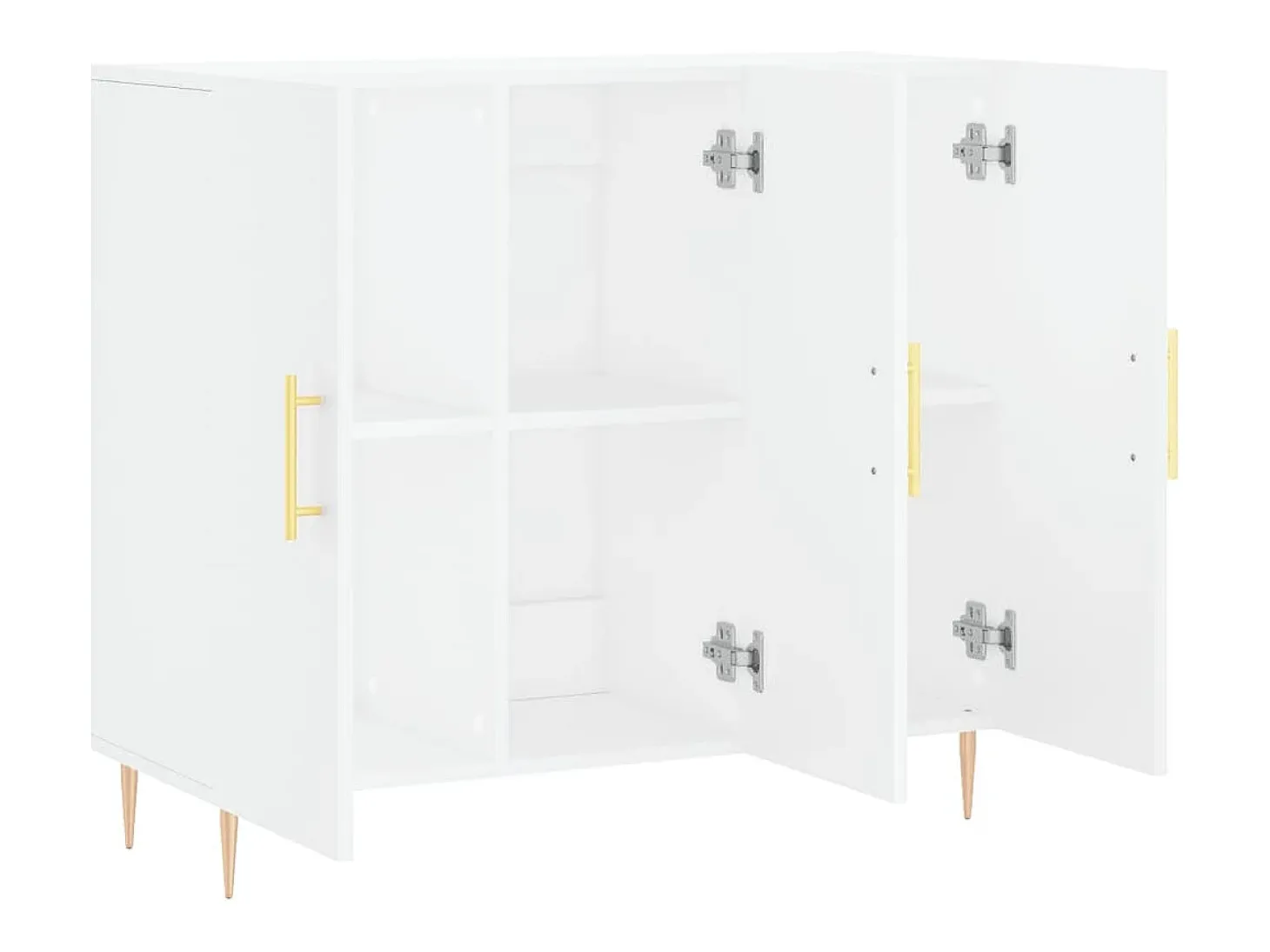 Aparador blanco 90x34x80 cm madera contrachapada