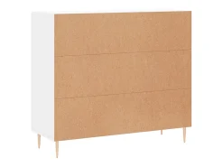 Aparador blanco 90x34x80 cm madera contrachapada