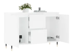 Aparador blanco 104x35x70 cm madera contrachapada