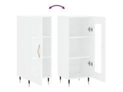 Aparador blanco 34,5x34x90 cm madera de ingeniería