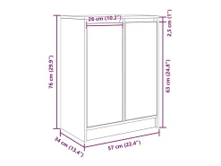 Aparador blanco 57x34x76 cm madera de ingeniería