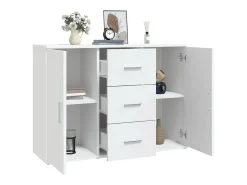 Aparador blanco 91x29,5x65 cm madera contrachapada