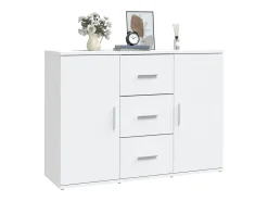 Aparador blanco 91x29,5x65 cm madera contrachapada