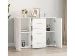 Aparador blanco 91x29,5x65 cm madera contrachapada