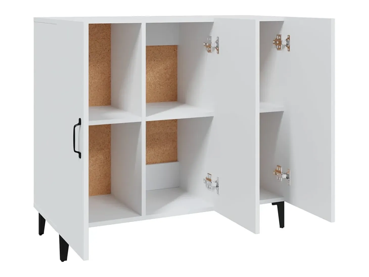 Aparador blanco 90x34x80 cm madera contrachapada