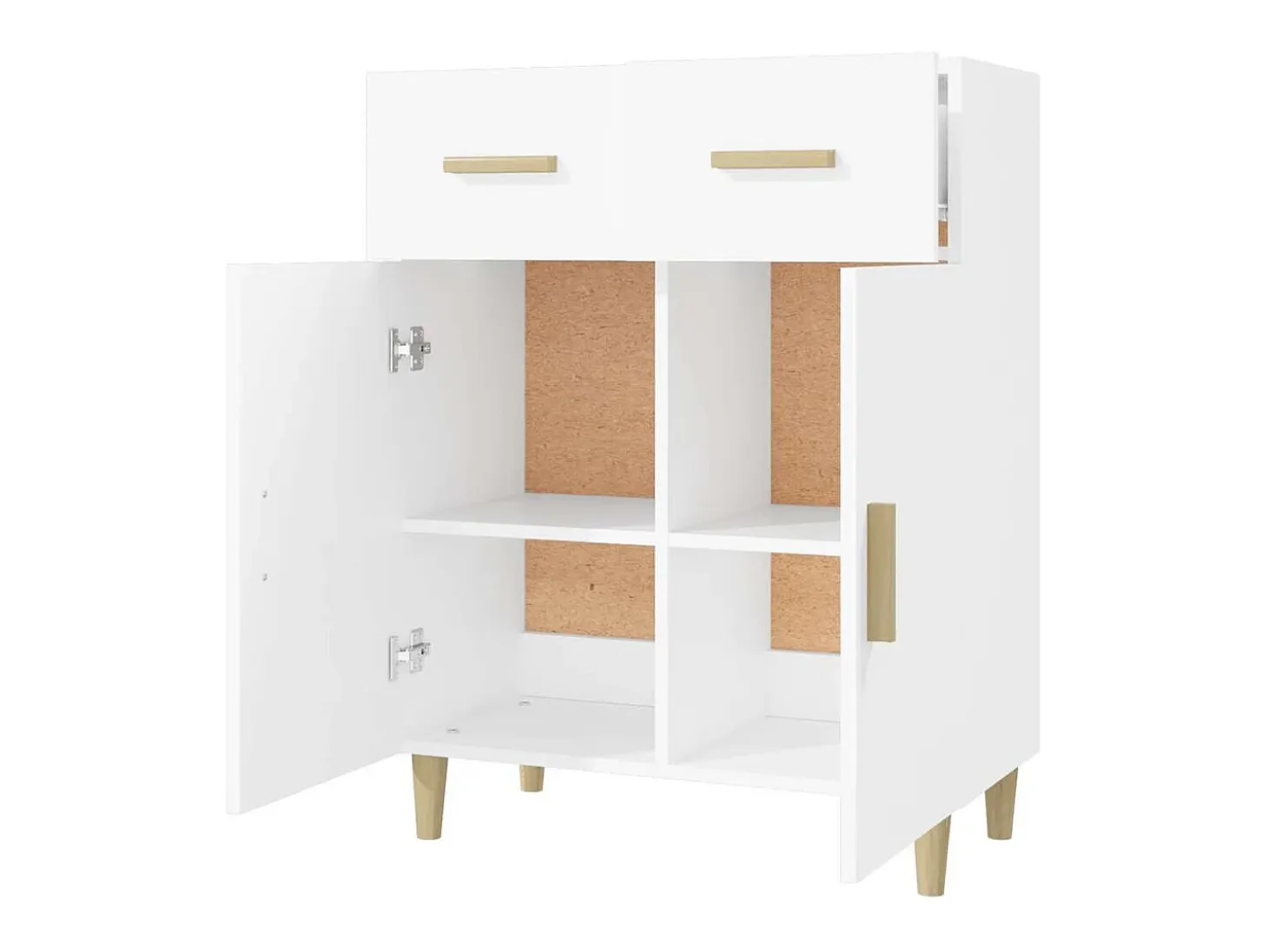 Aparador blanco 69,5x34x89 cm madera contrachapada