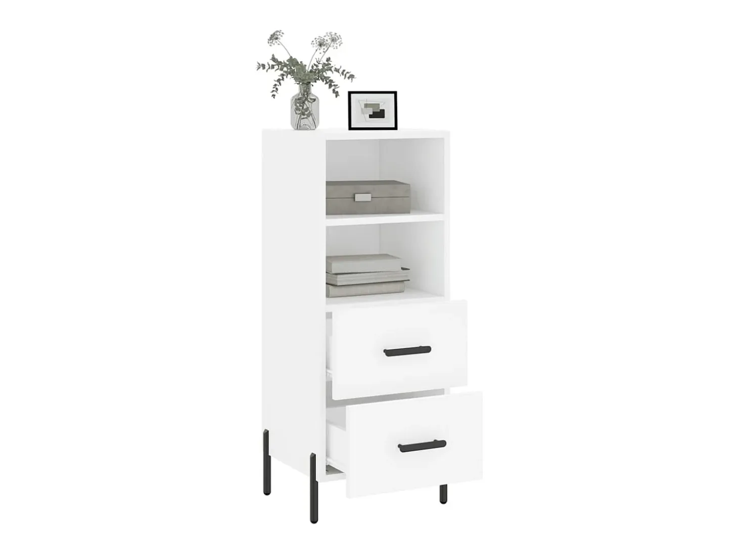 Aparador blanco 34,5x34x90 cm madera de ingeniería