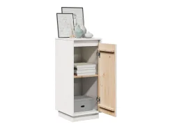 Aparador Blanco 31,5x34x75 cm Madera Maciza de Pino