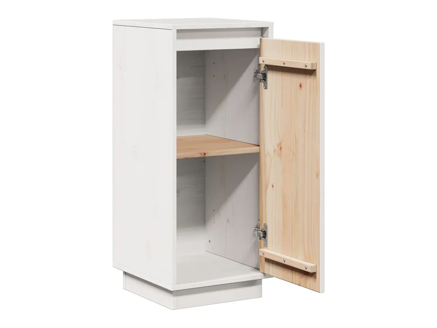 Aparador Blanco 31,5x34x75 cm Madera Maciza de Pino