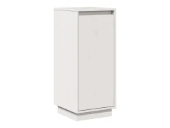 Aparador Blanco 31,5x34x75 cm Madera Maciza de Pino