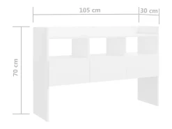Aparador Blanco 105x30x70 cm Madera de Ingeniería