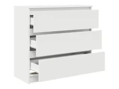 Aparador blanco 80x35x76 cm madera contrachapada