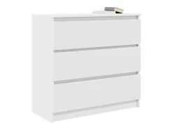 Aparador blanco 80x35x76 cm madera contrachapada