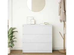 Aparador blanco 80x35x76 cm madera contrachapada