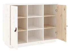 Aparador Blanco 100x40x75 cm Madera Maciza de Pino