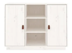 Aparador Blanco 100x40x75 cm Madera Maciza de Pino