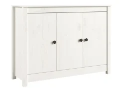 Aparador Blanco 100x35x74 cm Madera Maciza de Pino
