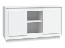 Aparador blanco 102x35x60 cm madera contrachapada