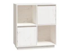 Aparador blanco 74x35x80 cm madera maciza de pino
