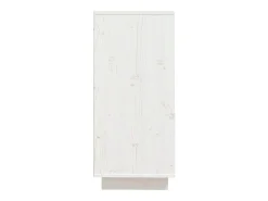 Aparador Blanco 60x34x75 cm Madera Maciza de Pino