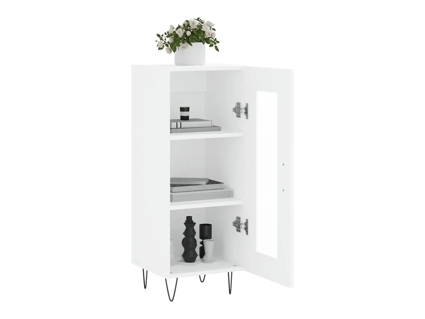 Aparador blanco 34,5x34x90 cm madera de ingeniería