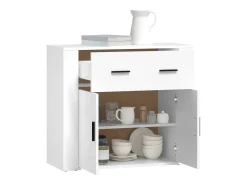 Aparador Blanco 80x33x70 cm Madera de Ingeniería
