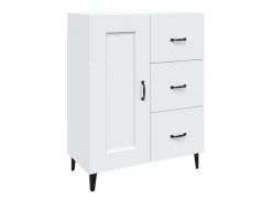 Aparador blanco 69,5x34x90 cm Madera de ingeniería