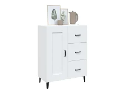 Aparador blanco 69,5x34x90 cm Madera de ingeniería