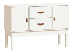 Aparador Blanco 110x40x78 cm Madera Maciza de Pino