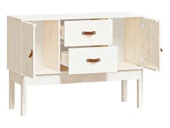 Aparador Blanco 110x40x78 cm Madera Maciza de Pino