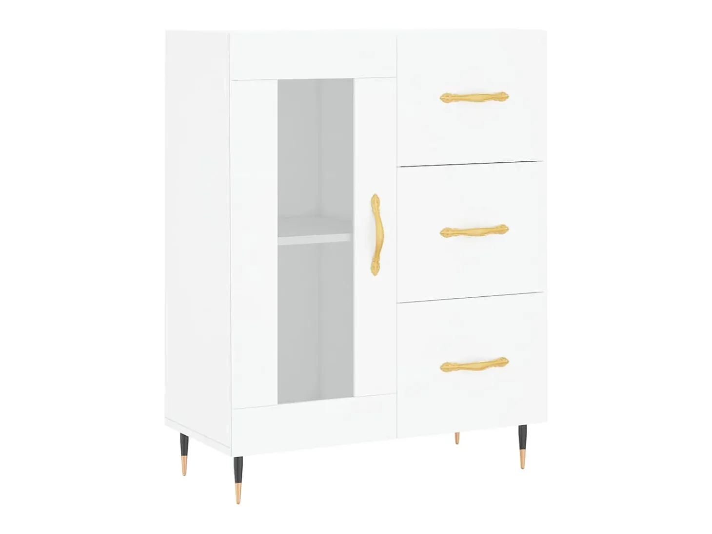 Aparador blanco 69,5x34x90 cm madera de ingeniería