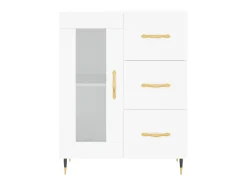 Aparador blanco 69,5x34x90 cm madera de ingeniería