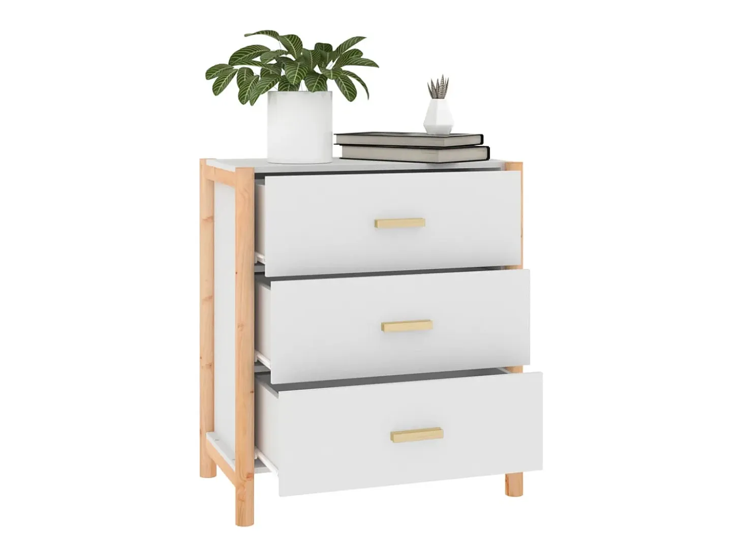 Aparador blanco 62x38x70 cm Madera de ingeniería