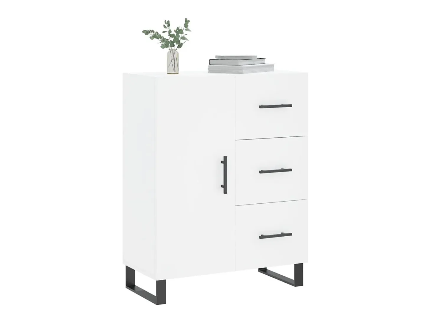 Aparador blanco 69,5x34x90 cm madera de ingeniería