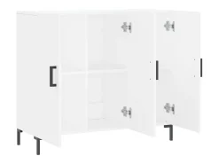 Aparador blanco 90x34x80 cm madera contrachapada