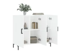 Aparador blanco 90x34x80 cm madera contrachapada