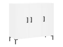 Aparador blanco 90x34x80 cm madera contrachapada