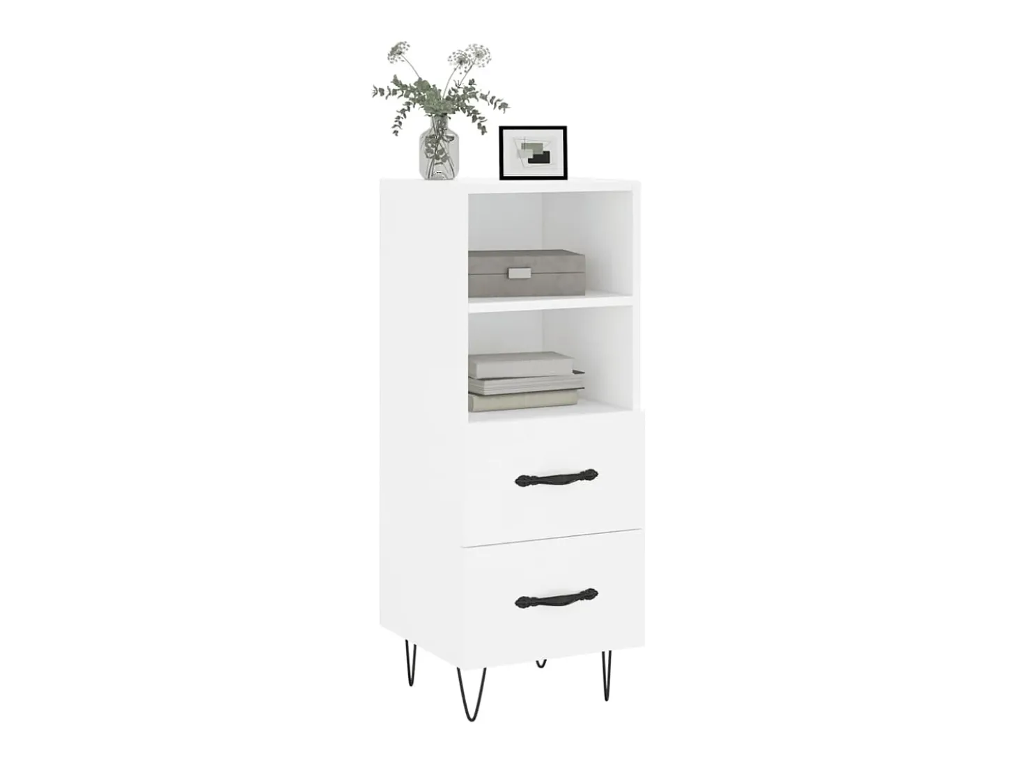 Aparador blanco 34,5x34x90 cm madera de ingeniería