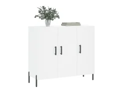 Aparador blanco 90x34x80 cm madera contrachapada