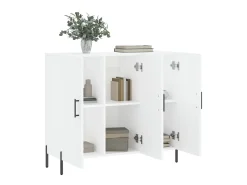 Aparador blanco 90x34x80 cm madera contrachapada