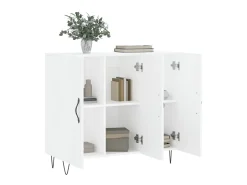 Aparador blanco 90x34x80 cm madera contrachapada