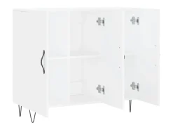 Aparador blanco 90x34x80 cm madera contrachapada