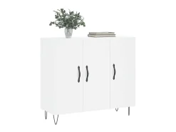 Aparador blanco 90x34x80 cm madera contrachapada