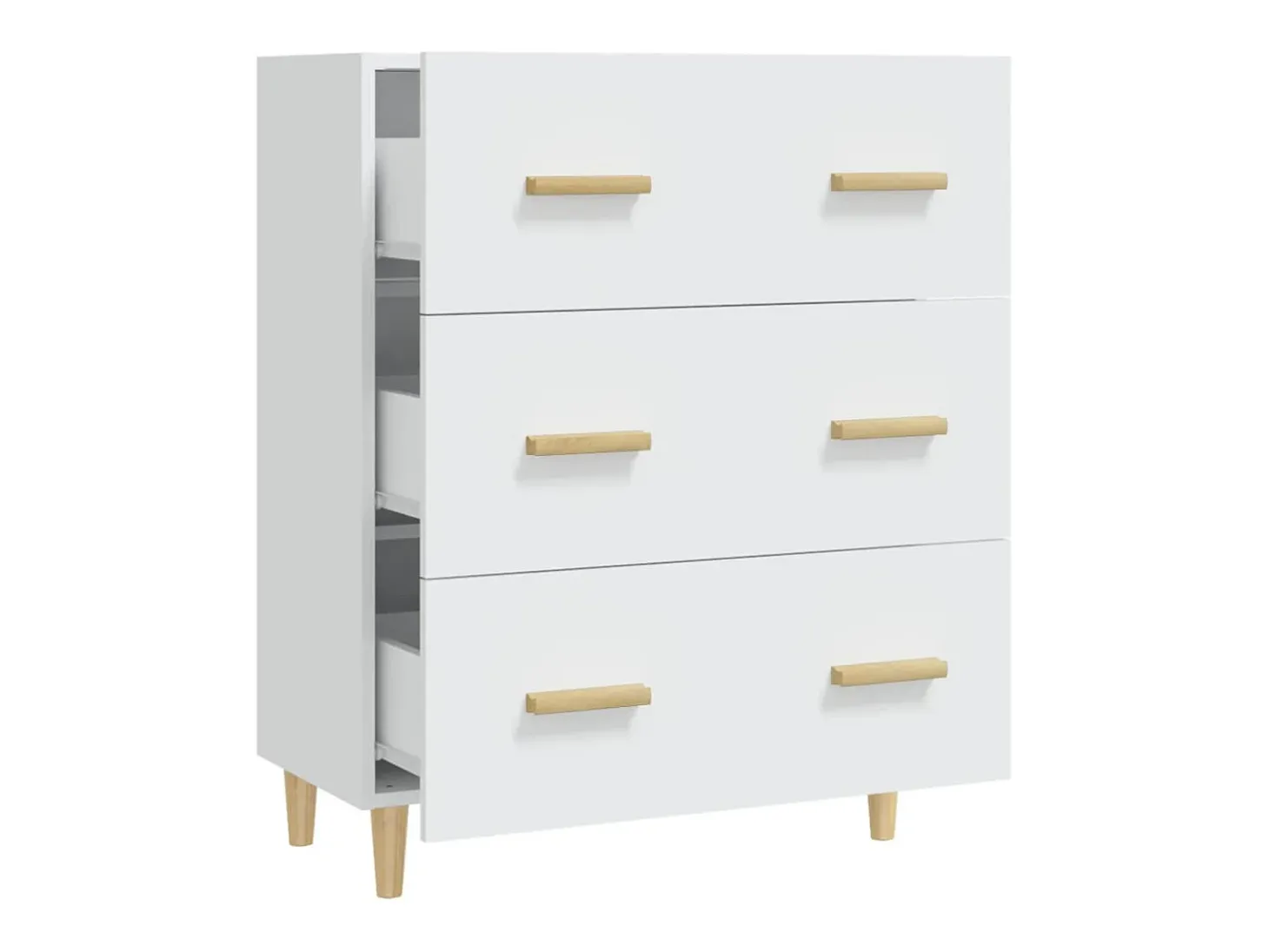 Aparador Blanco 70x34x90 cm Madera de Ingeniería