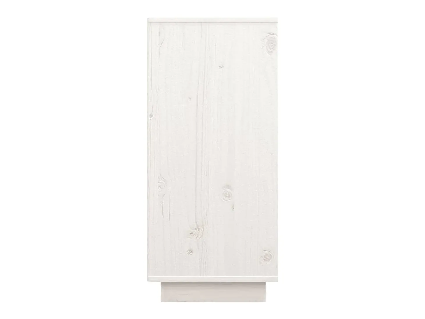 Aparador Blanco 60x34x75 cm Madera Maciza de Pino