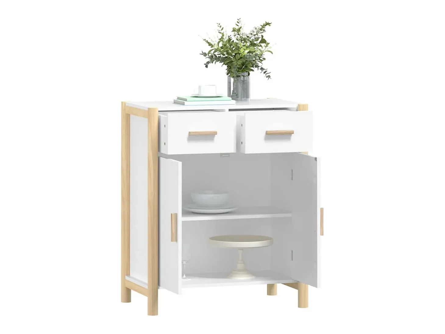 Aparador blanco 62x38x75 cm Madera de ingeniería